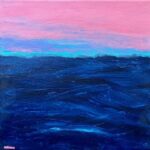 Southern Ocean Blue Acrylic Painting by Wenda Grant